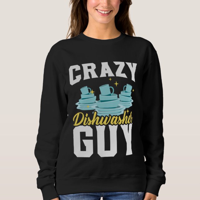 Sweatshirt Dishwashing Job Profession Restaurant Employee Dis (Devant)