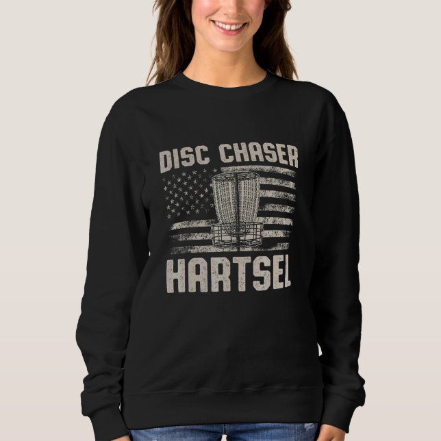 Sweatshirt Disque Chaser Hartsel Disc Golf Humour Golfeur Col (Devant)