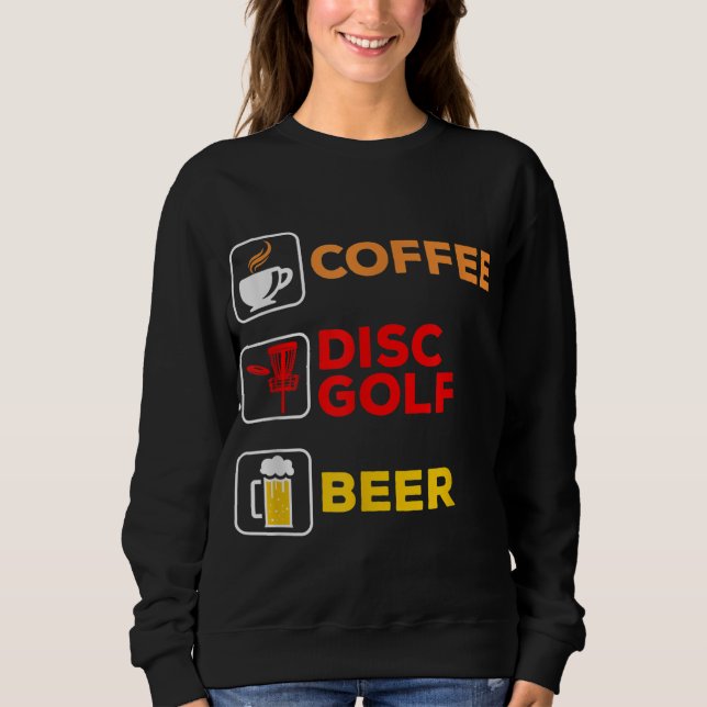 Sweatshirt Disque de golf Café Disque de Golf Bière (Devant)