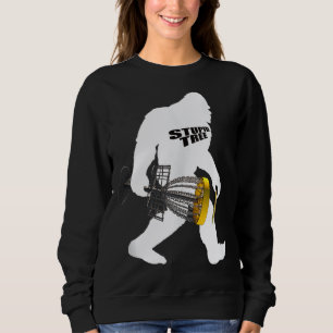 Sweatshirt Disque Golf Jouer Bigfoot Avec Imbécile Arbre Cita