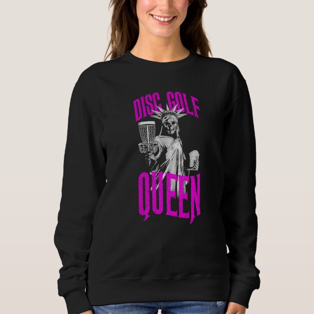 Sweatshirt Disque Golf Queen Statue Gothique De Liberty Squel (Devant)