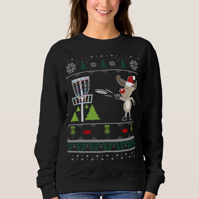 Sweatshirt Disque laid Golf Sweer Reindeer Sleigh (Devant)