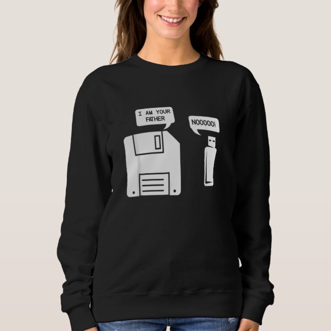 Sweatshirt Disquette Usb Je Suis Votre Père Geek (Devant)
