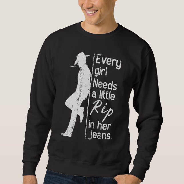 Sweatshirt Distabilisée Chaque Fille A Besoin De Petite Rip D (Devant)