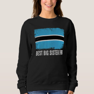 Sweatshirt Distante Botswana Drapeau Meilleure grande soeur J