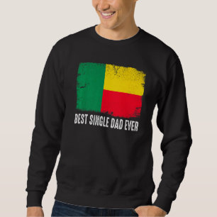 Sweatshirt Distorsion Bénin Drapeau meilleur père unique jama
