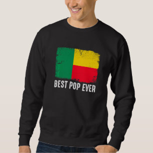 Sweatshirt Distorsion Bénin Drapeau meilleur pop jamais patri