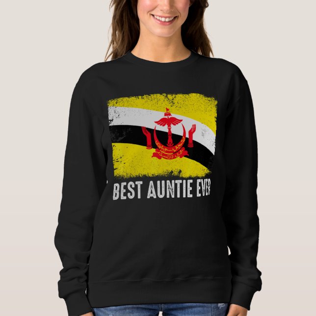 Sweatshirt Distorsion Brunei Drapeau meilleure fille jamais p (Devant)