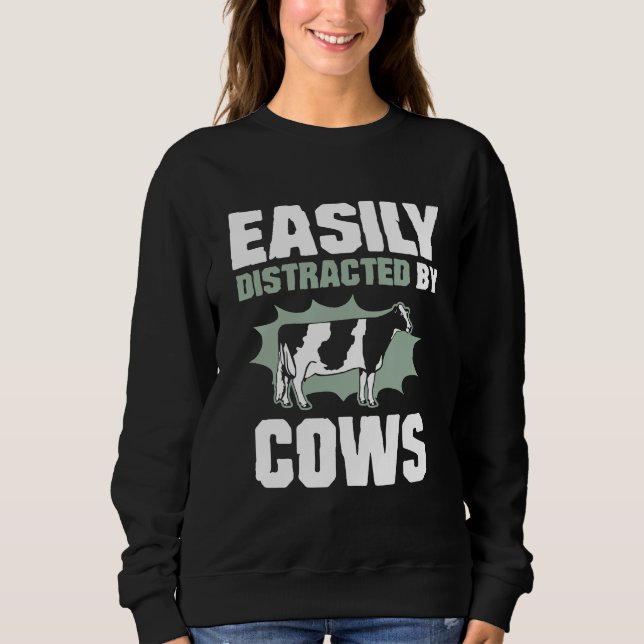 Sweatshirt Distrait Par Vaches 1016 (Devant)