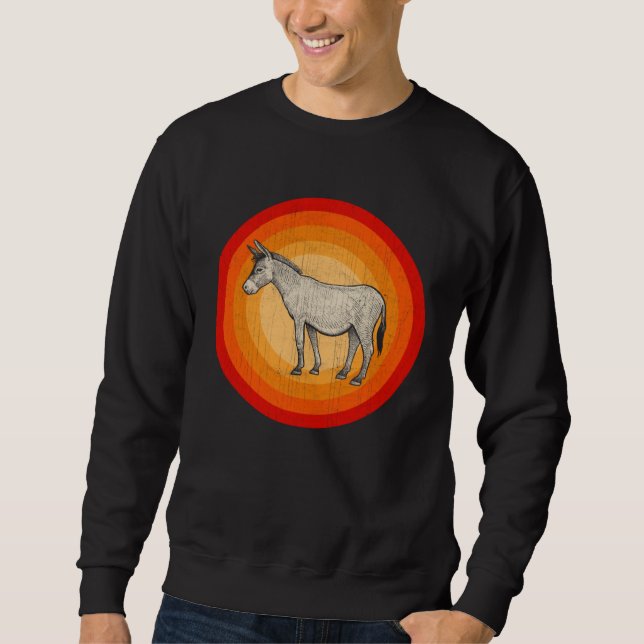 Sweatshirt Distressed Donkey  Retro Style (Devant)