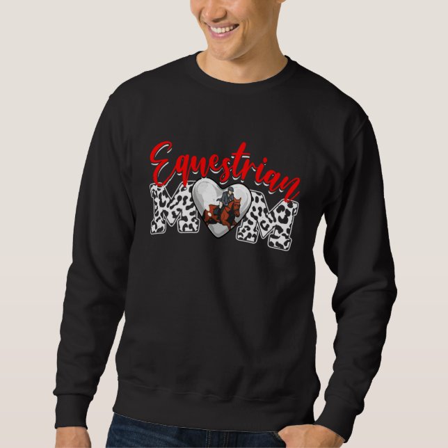 Sweatshirt Distressed Equestrian Heart Equestrian Mom Mother  (Devant)