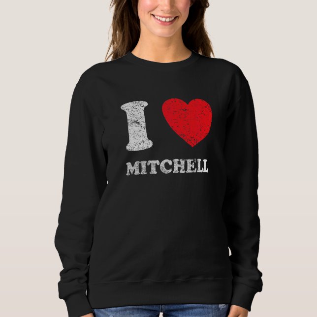 Sweatshirt Distressed Grunge Worn Out Style 1 Love Mitchell (Devant)