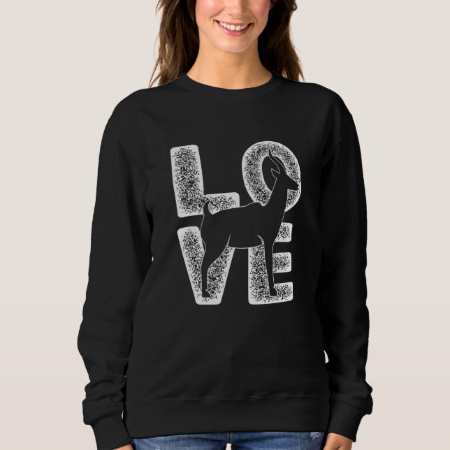 Sweatshirt Distressed I Love Antelope Idée Pour Animal (Devant)