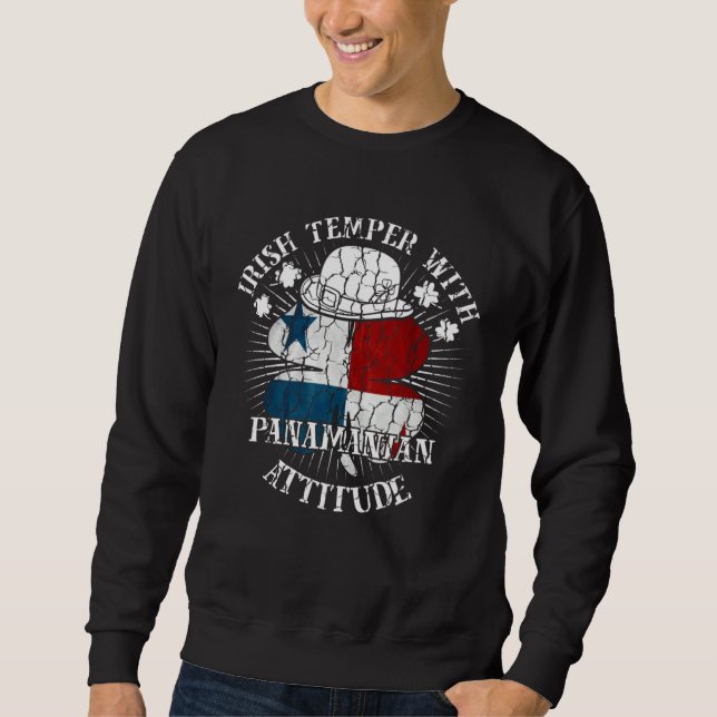 Sweatshirt Distressed Irish Panamanian Attitude Patriotic Sha (Devant)