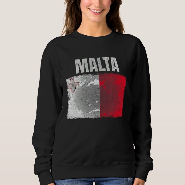 Sweatshirt Distressed Malte Drapeau Graphique Pour Hommes Fem (Devant)