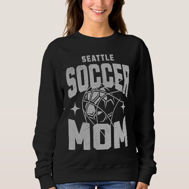 Sweatshirt Distressed Soccer Mom Seattle Washington (Devant)
