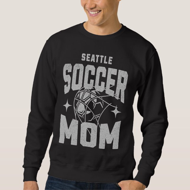Sweatshirt Distressed Soccer Mom Seattle Washington (Devant)