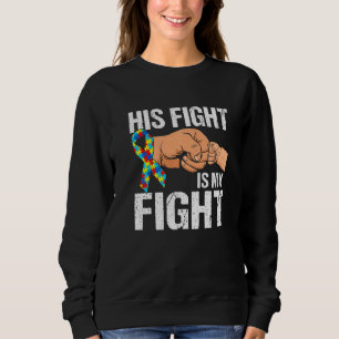 Sweatshirt Distressed Son Combat Est Ma Sensibilisation sur l