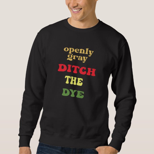 Sweatshirt Ditch gris ouvert La teinture Adieu à la teinture  (Devant)