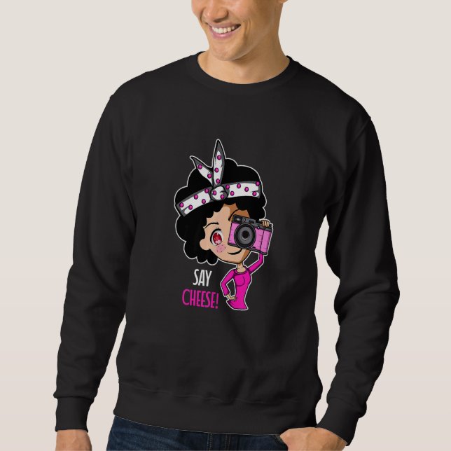 Sweatshirt Dites photographe de fromage (Devant)