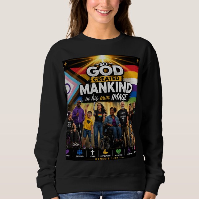 Sweatshirt Diversité et inclusion chrétiennes progressives &  (Devant)