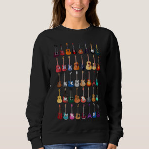 Sweatshirt Diversité Guitare Chemise Guitare Musique Lover Gu