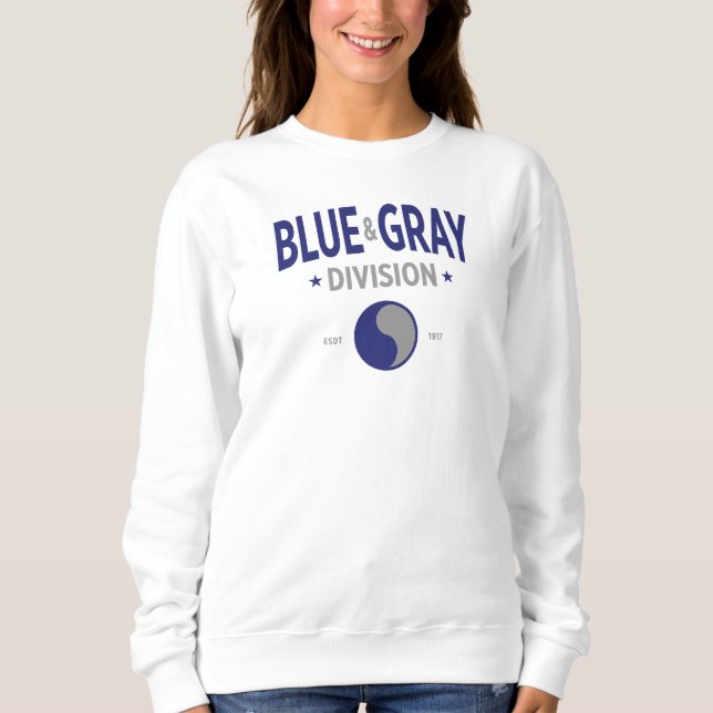 Sweatshirt Division bleu et gris - 29ID Femmes (Devant)