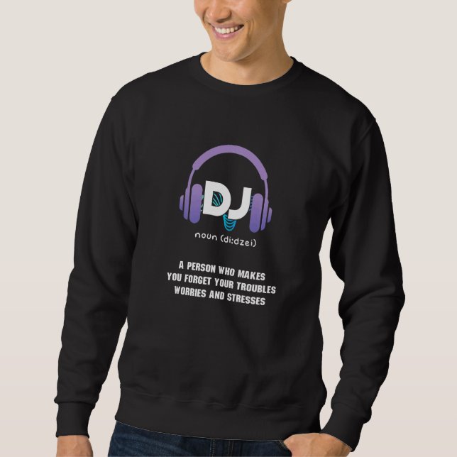 Sweatshirt Dj Définition Deejay Musique Basse Partie Casque R (Devant)