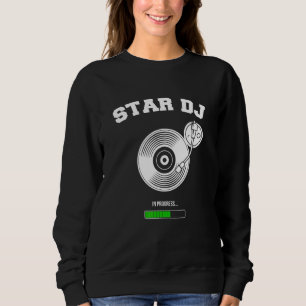 Sweatshirt Dj Star Deejay Vinyl Tourne-disque Headphones Part