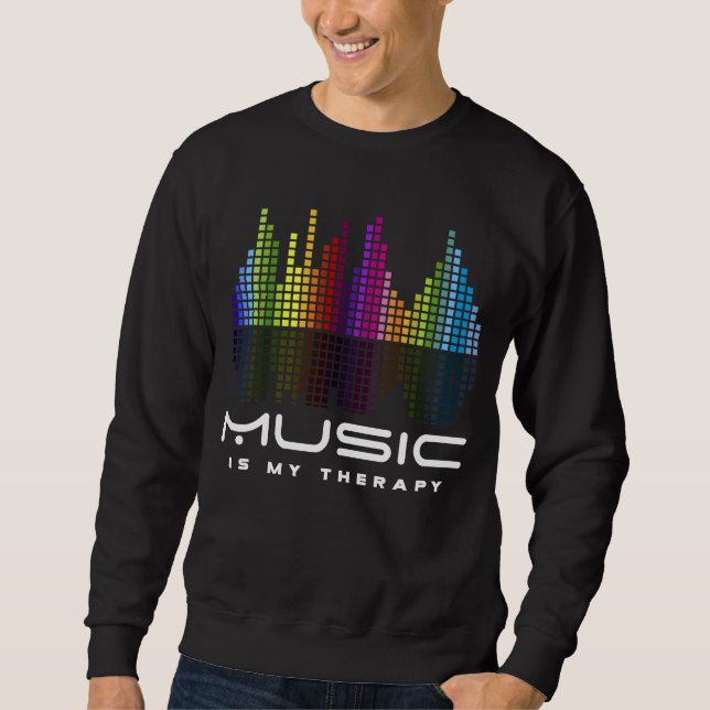 Sweatshirt DJ Techno Therapy Music Equalizer (Devant)