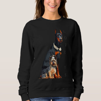 Sweatshirt Doberman Doberman Pinscher Chien Maman Papa Aime A