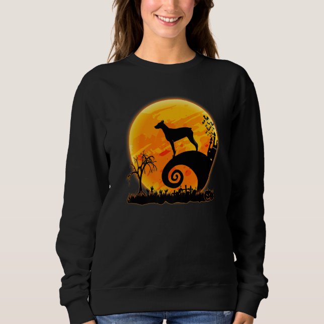 Sweatshirt Doberman Dog And Moon  Scary Halloween Costume (Devant)