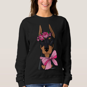 Sweatshirt Doberman Flower Girl