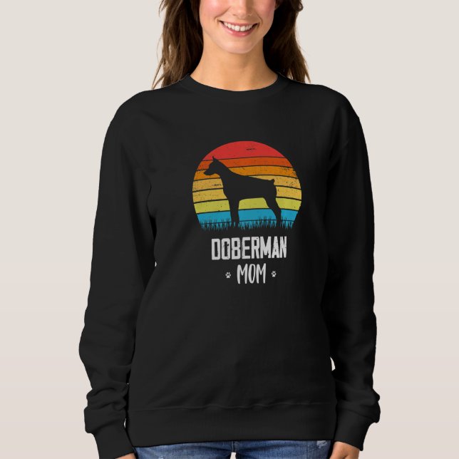 Sweatshirt Doberman Mom Retro Vintage Premium (Devant)