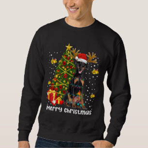 Sweatshirt Doberman Papa Maman Noël Noël Noël Chandail Pjs Do