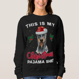 Sweatshirt Doberman Pinscher Christmas Pajama Père Noël Amour