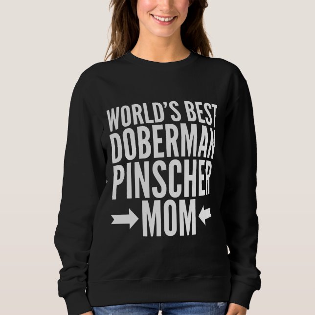 Sweatshirt Doberman Pinscher Maman Équipé Scoop 472 (Devant)