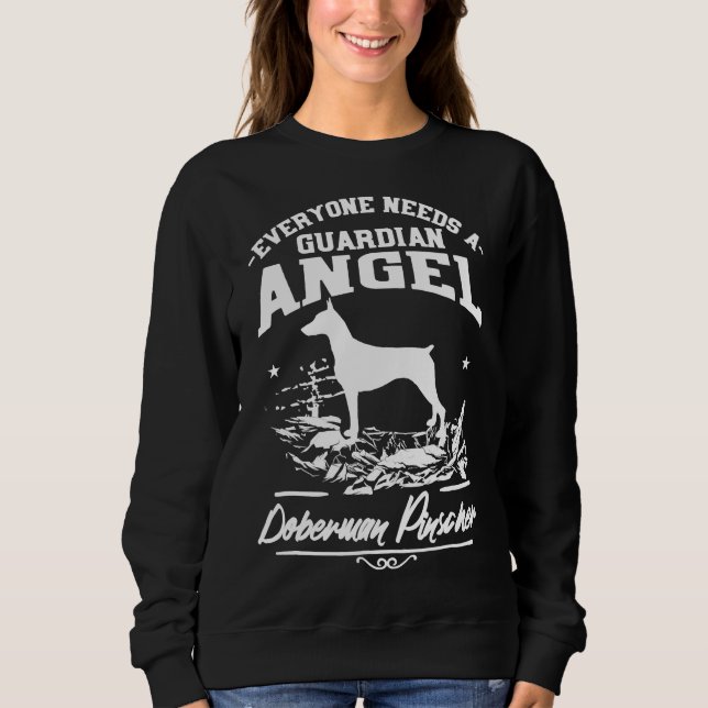 Sweatshirt Doberman Pinscher Maman Papa (Devant)