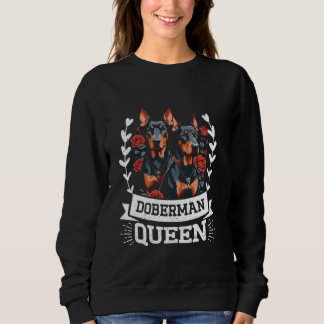 Sweatshirt DOBERMAN QUEEN Chien Maman Doberman Propriétaire D