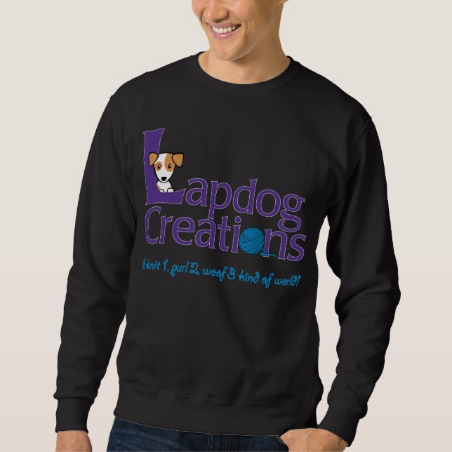 Sweatshirt d'obscurité de créations de petit chien (Devant)