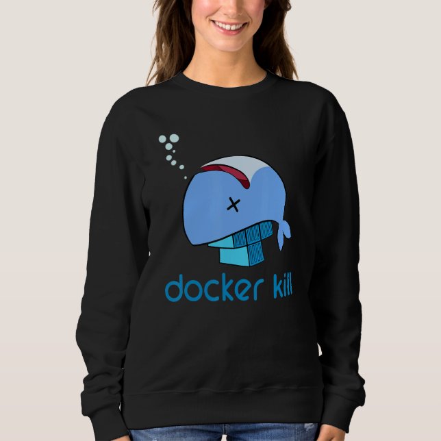 Sweatshirt Docker Container Linux Devops Programmation Coding (Devant)
