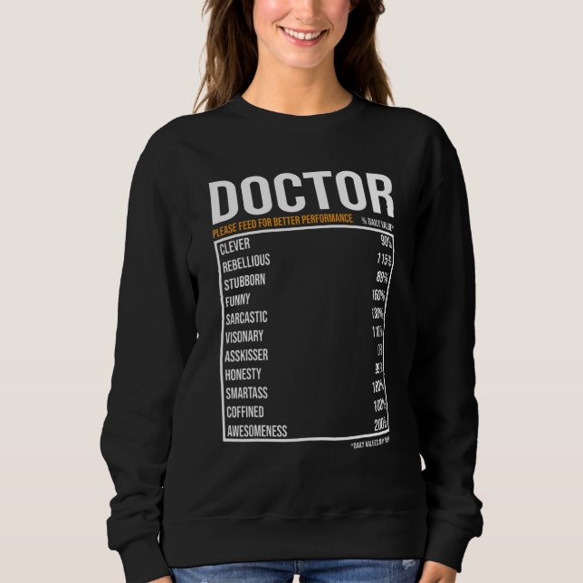 Sweatshirt Doctor Job Daily Value  Doctor (Devant)