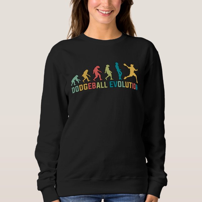 Sweatshirt Dodgeball Evolution Champion 80s 90s Retro Vintage (Devant)