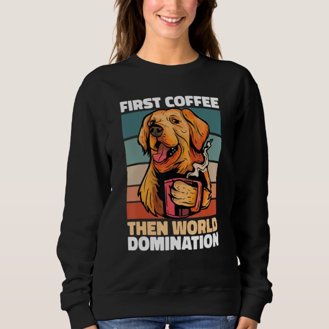 Sweatshirt Dog Breed Coffee  Golden Retriever (Devant)