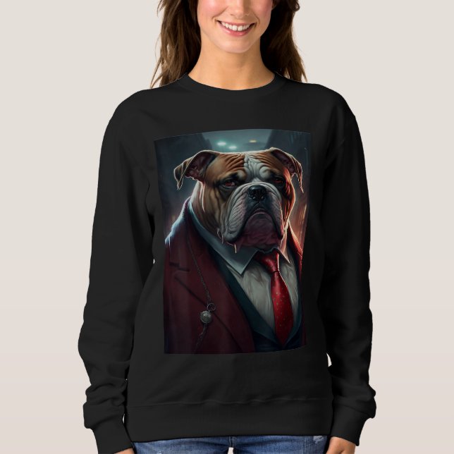 Sweatshirt Dog Gangster must love dogs (Devant)