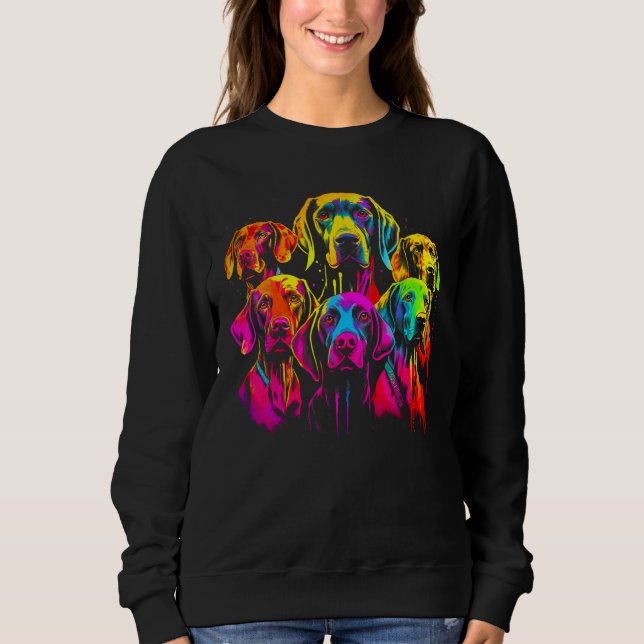 Sweatshirt Dog German Shorthaired Pointer Family 1 (Devant)