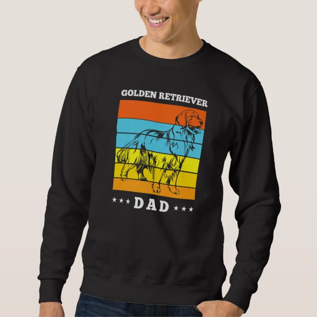 Sweatshirt Dog  Golden Retriever Dad Retro (Devant)