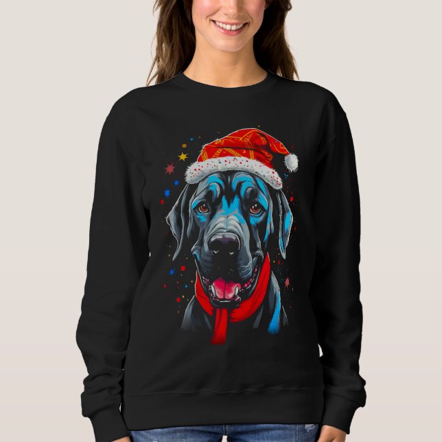 Sweatshirt Dog Great Dane Christmas (Devant)