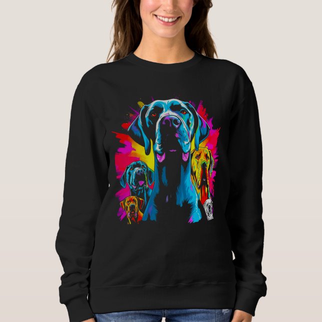Sweatshirt Dog Great Dane Family (Devant)