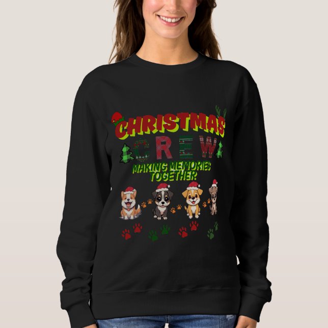 Sweatshirt Dog Lover Christmas Family- Christmas dogs family  (Devant)